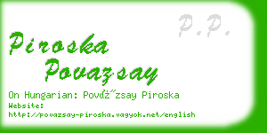 piroska povazsay business card